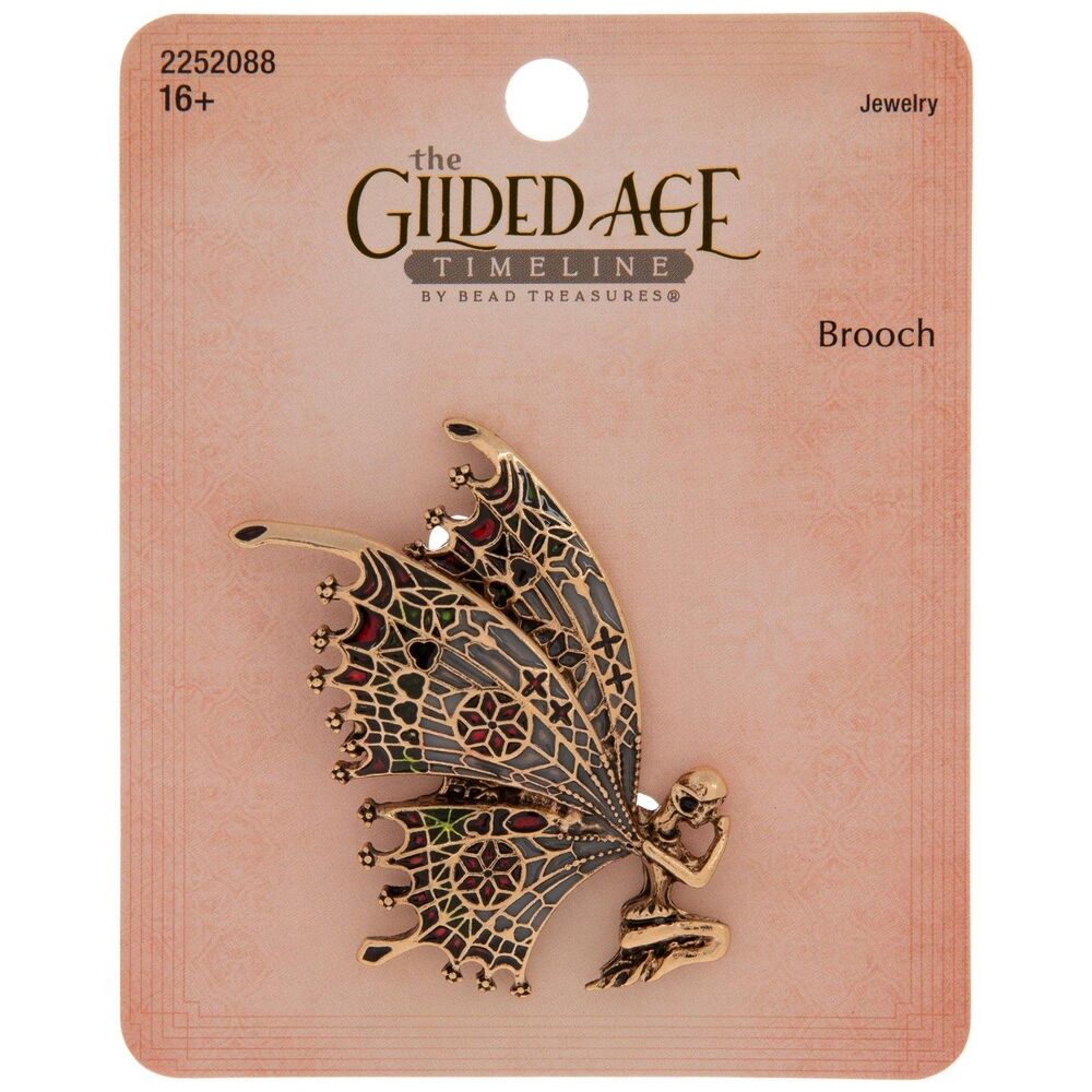 Gilded Age Winged Fairy Brooch